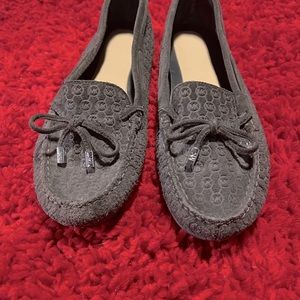 Michael Kors gray suede moccasins. Size 8.5